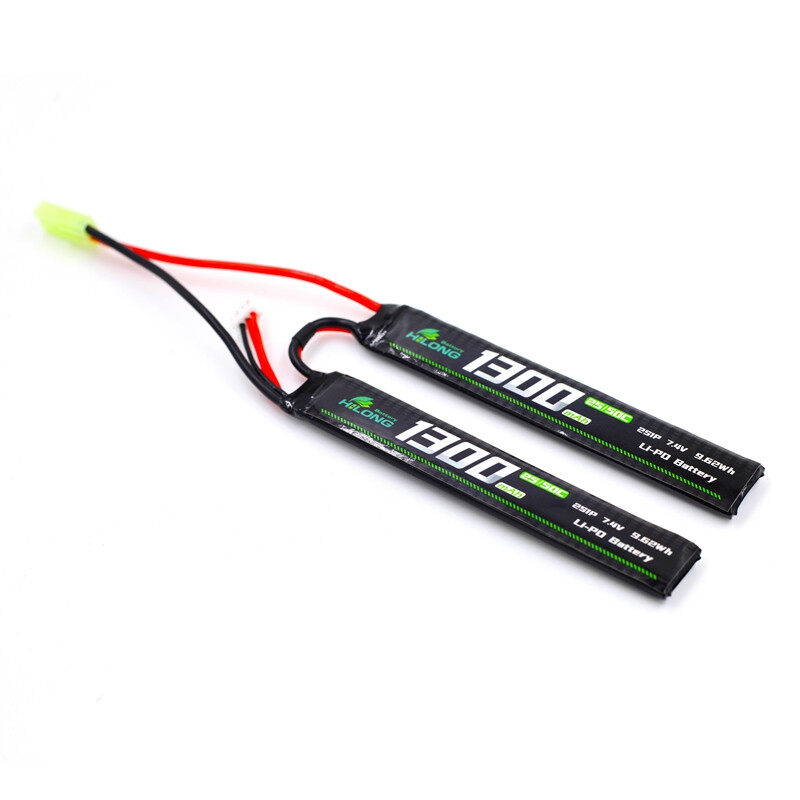 1300mAh 7.4V 25C/50C Nunchuck / Crane / Twins High Power Li-PO Battery Pack for Military Airsoft