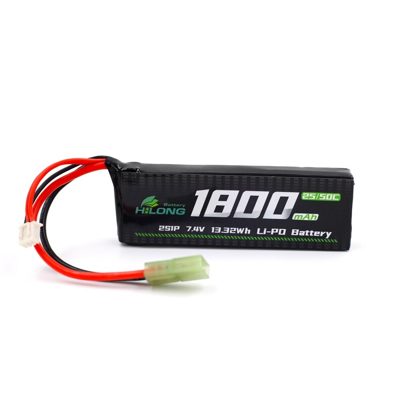 1800mAh 7.4V 25C/50C High Power Li-PO Battery Pack for Military Airsoft