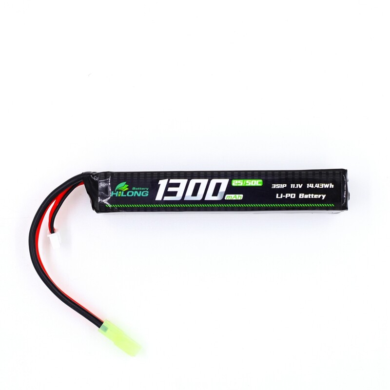 1300mAh 11.1V 25C/50C Stick High Power Li-PO Battery Pack for Military Airsoft