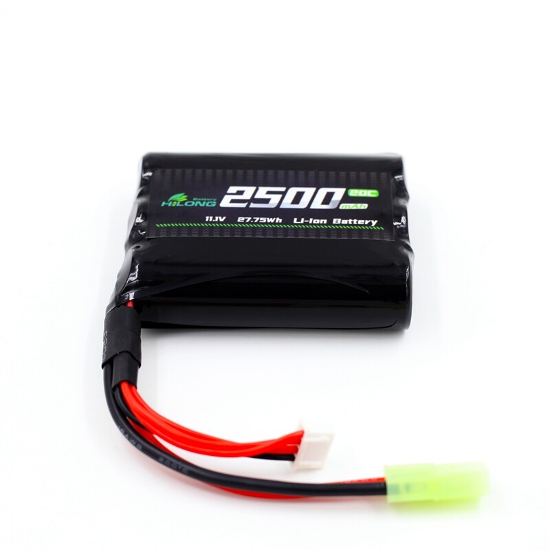 2500mAh 11.1V 20C/35C Flat High Power Lithium Ion Battery Pack for Military Airsoft