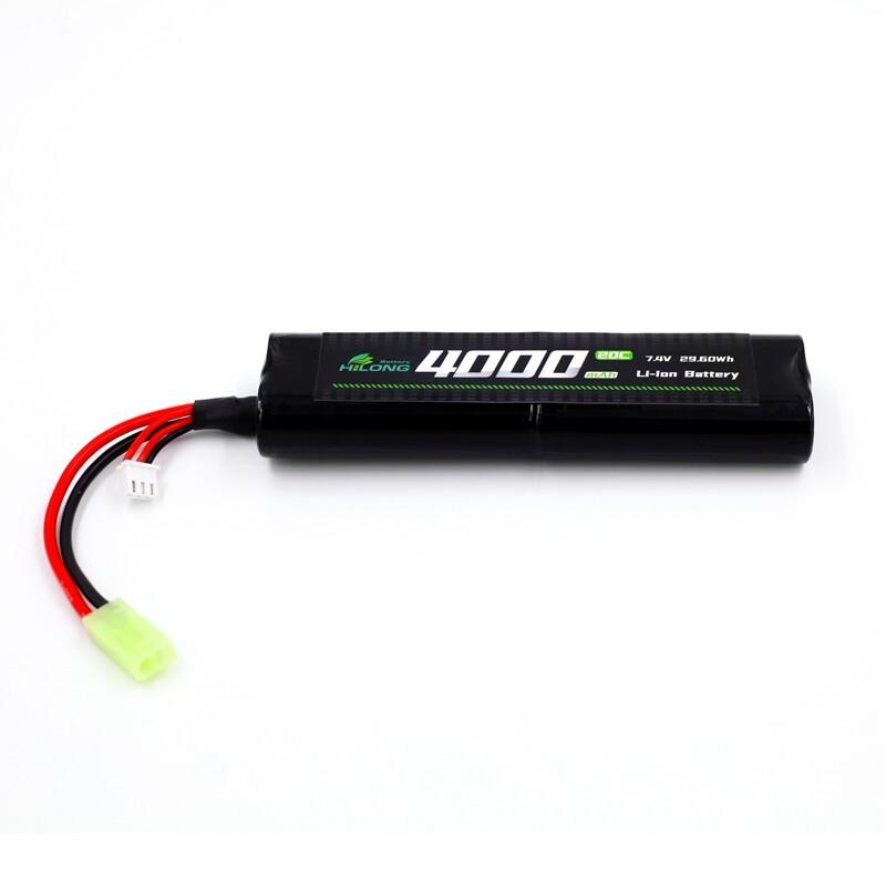 4000mAh 7.4V 20C/35C Flat High Power Lithium Ion Battery Pack for Military Airsoft