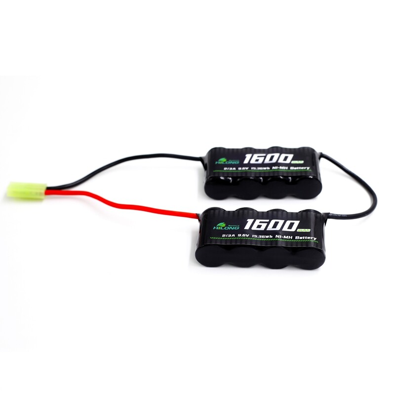 1600mAh 9.6V 2/3A Split S4S4 Ni-MH  High Power Battery Pack for Military Airsoft
