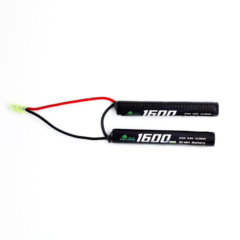 1600mAh 9.6V 2/3A nunchuck Ni-MH  High Power Battery Pack for Military Airsoft