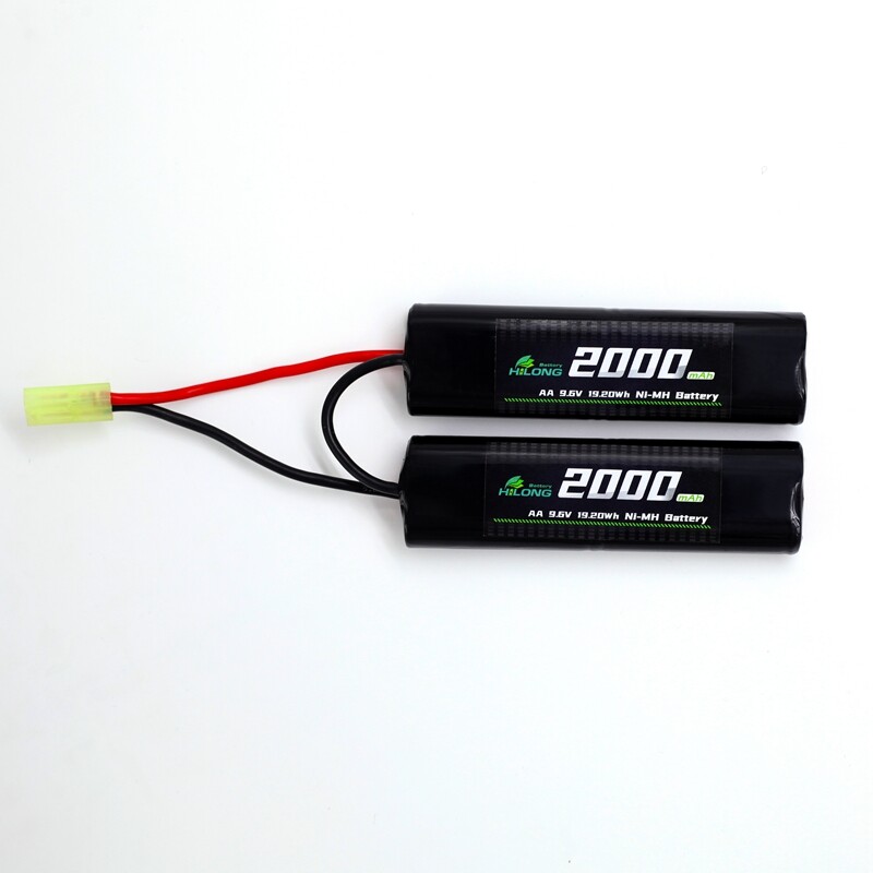 2000mAh 9.6V AA Split H4H4 Ni-MH  High Power Battery Pack for Military Airsoft