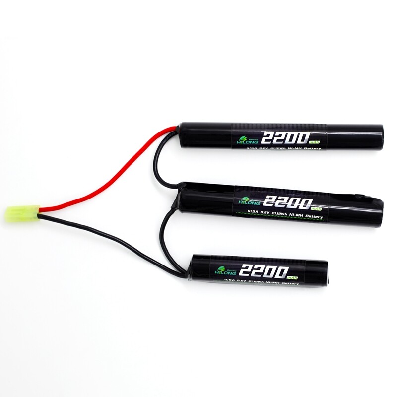 2200mAh 9.6V 4/5A Split L3L3L2 Ni-MH  High Power Battery Pack for Military Airsoft