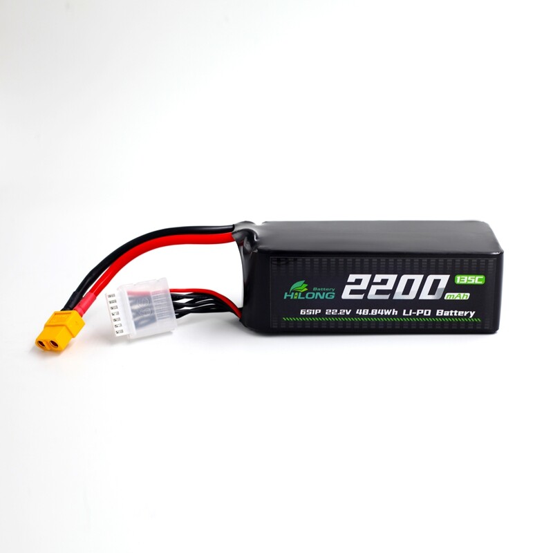 Hilong 2200mAh 22.2V 135C Li-PO Battery Pack for Aircraft, airplane, helicopter