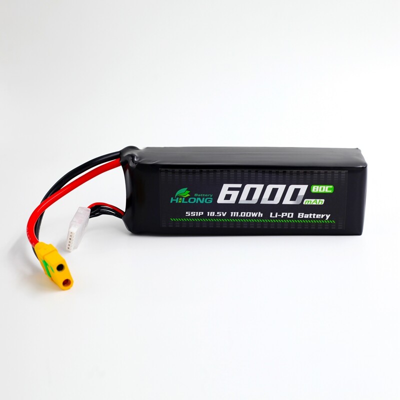 Hilong 6000mAh 18.5V 80C Li-PO Battery Pack for Aircraft, airplane, helicopter