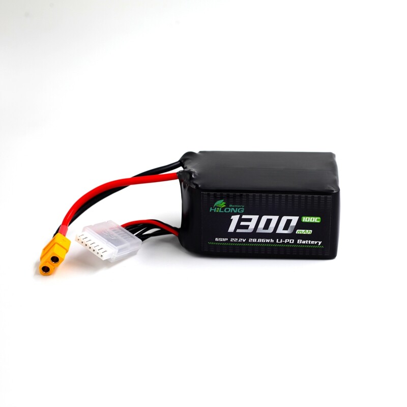 Hilong 1300mAh 22.2V 6S1P 100C Li-PO Battery Pack for Aircraft FPV