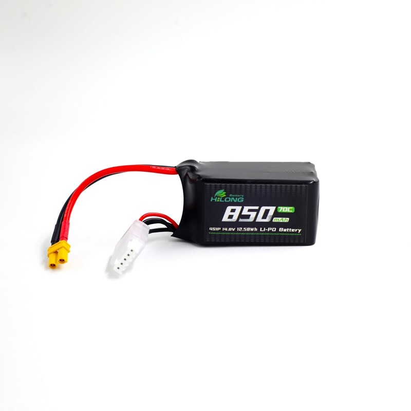 Hilong 850mAh 14.8V 4S1P 70C Li-PO Battery Pack for Aircraft FPV